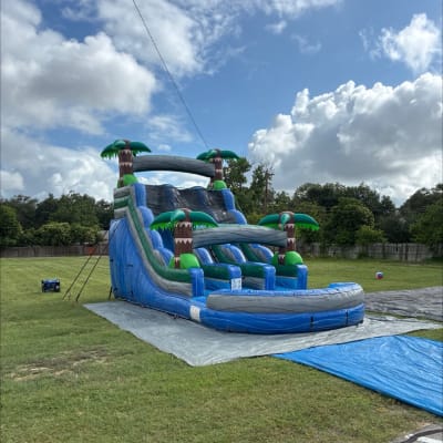 Blue Double Lane Waterslide