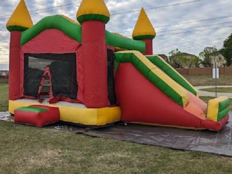 Red Inflatable Castle with Slide