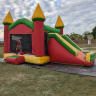 Red Inflatable Castle with Slide view 1