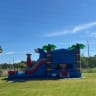 Tropical Inflatable Castle With Slide view 2