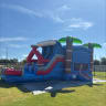 Tropical Inflatable Castle With Slide view 4