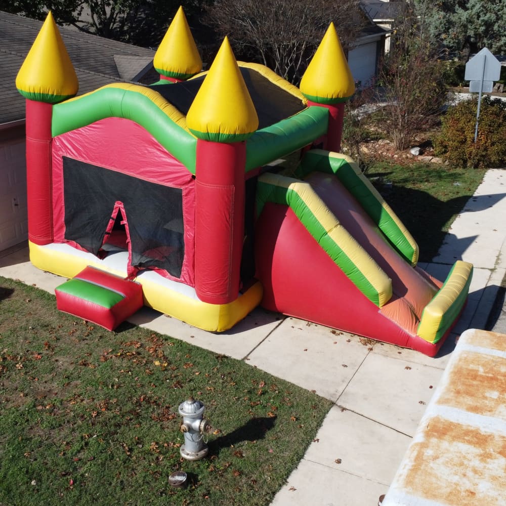 bounce castle with slide spring break bounce house rental san antonio - satx bounce