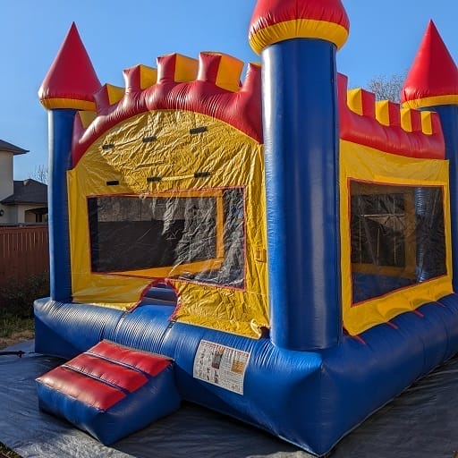 our colorful arch bouncer party rentals available in san antonio - satx bounce