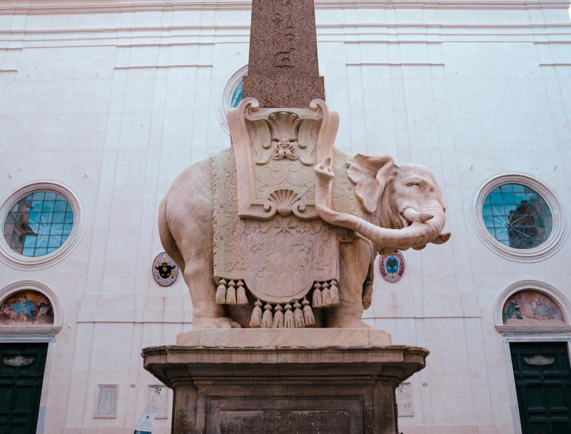 Elephant and Obelisk