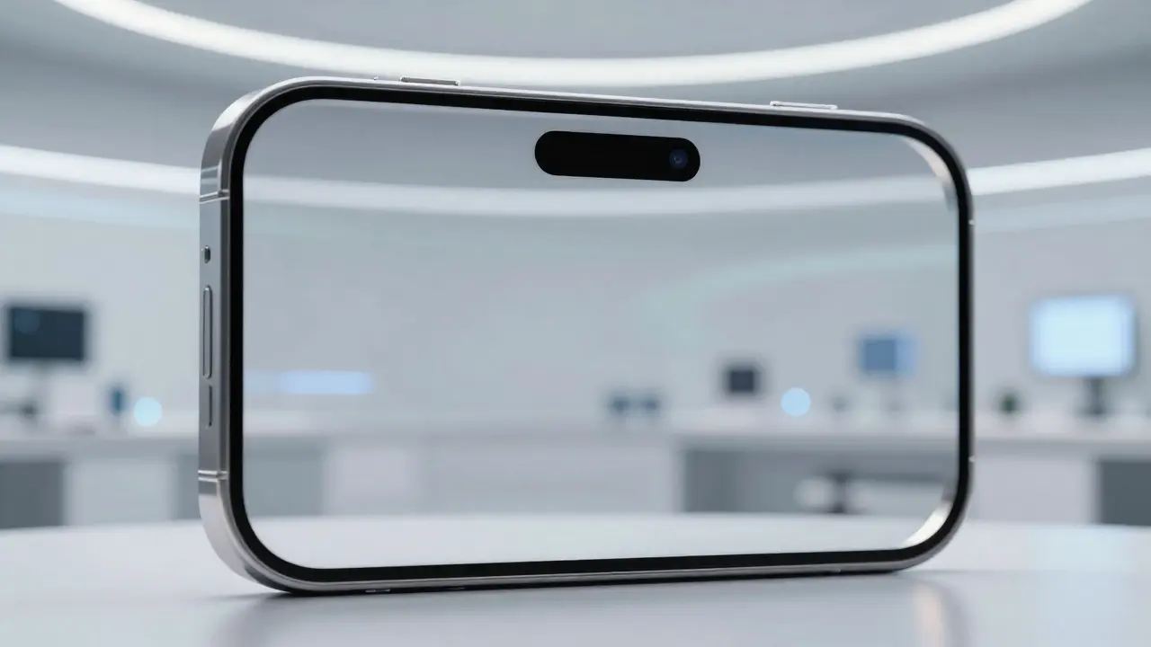 Representación conceptual de un posible iPhone de cristal.