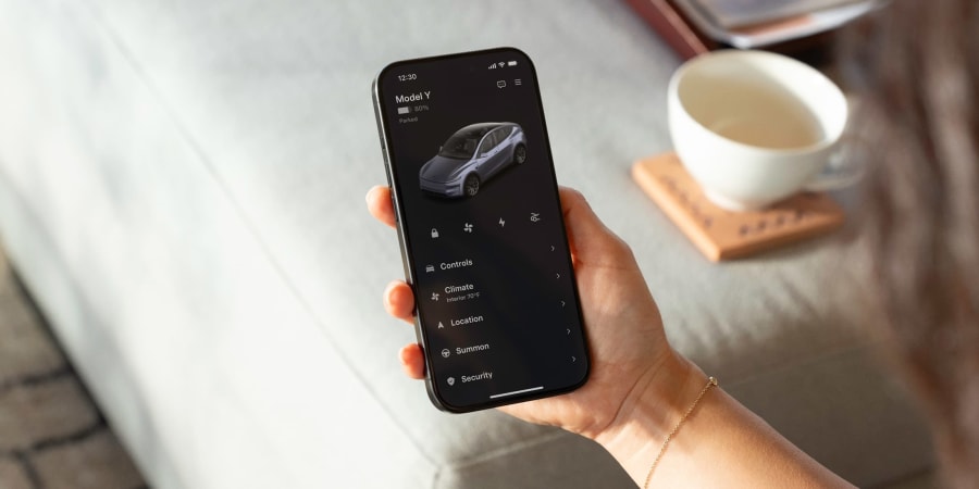 Remote Access in Tesla App