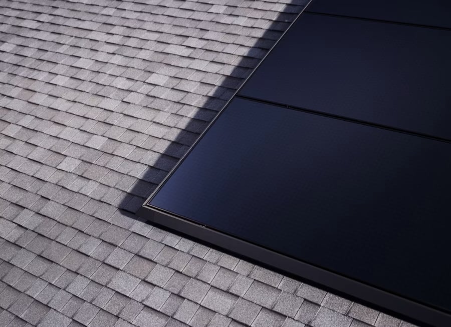 Tesla Solar Panels close up shot