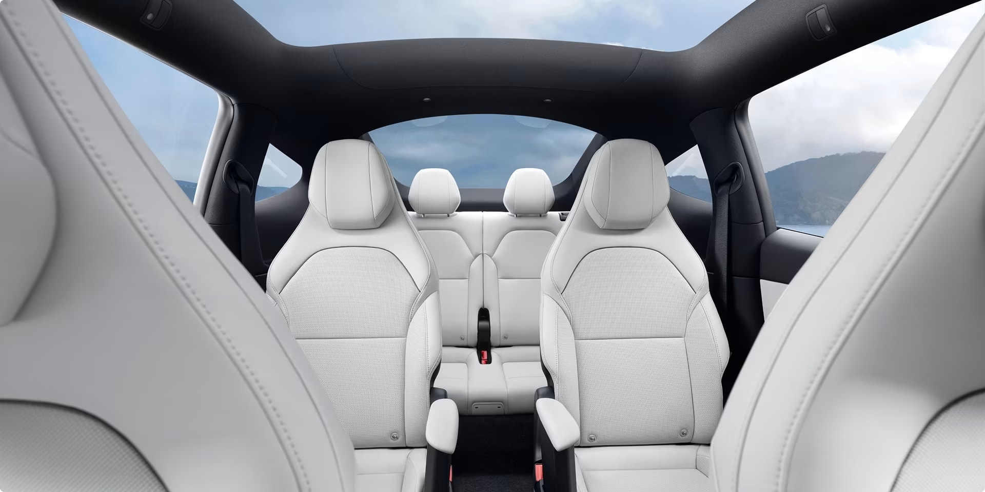 Interior shot of Model Y L with three rows, six seats.