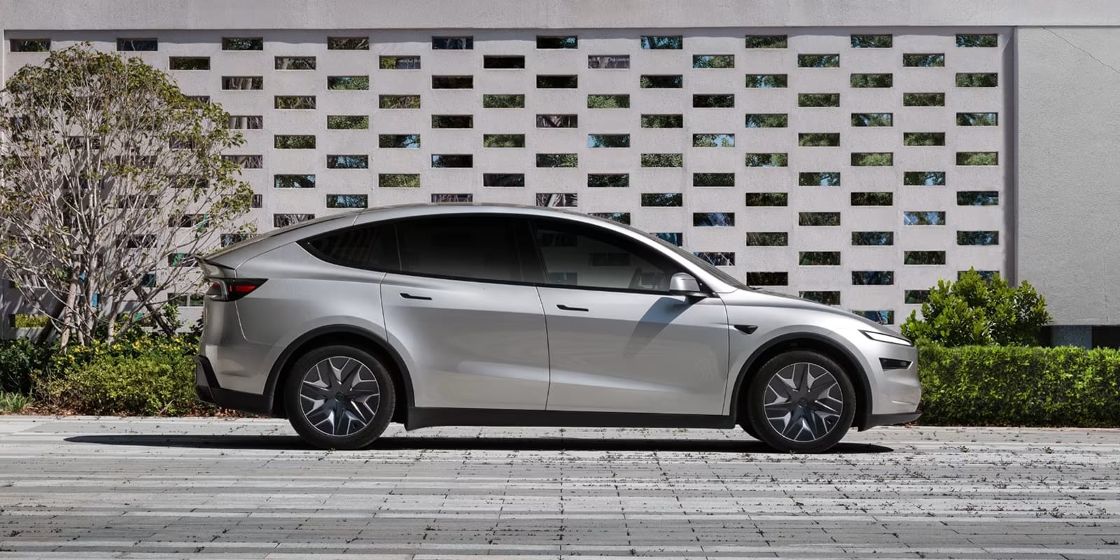 An exterior side view of Model Y L.