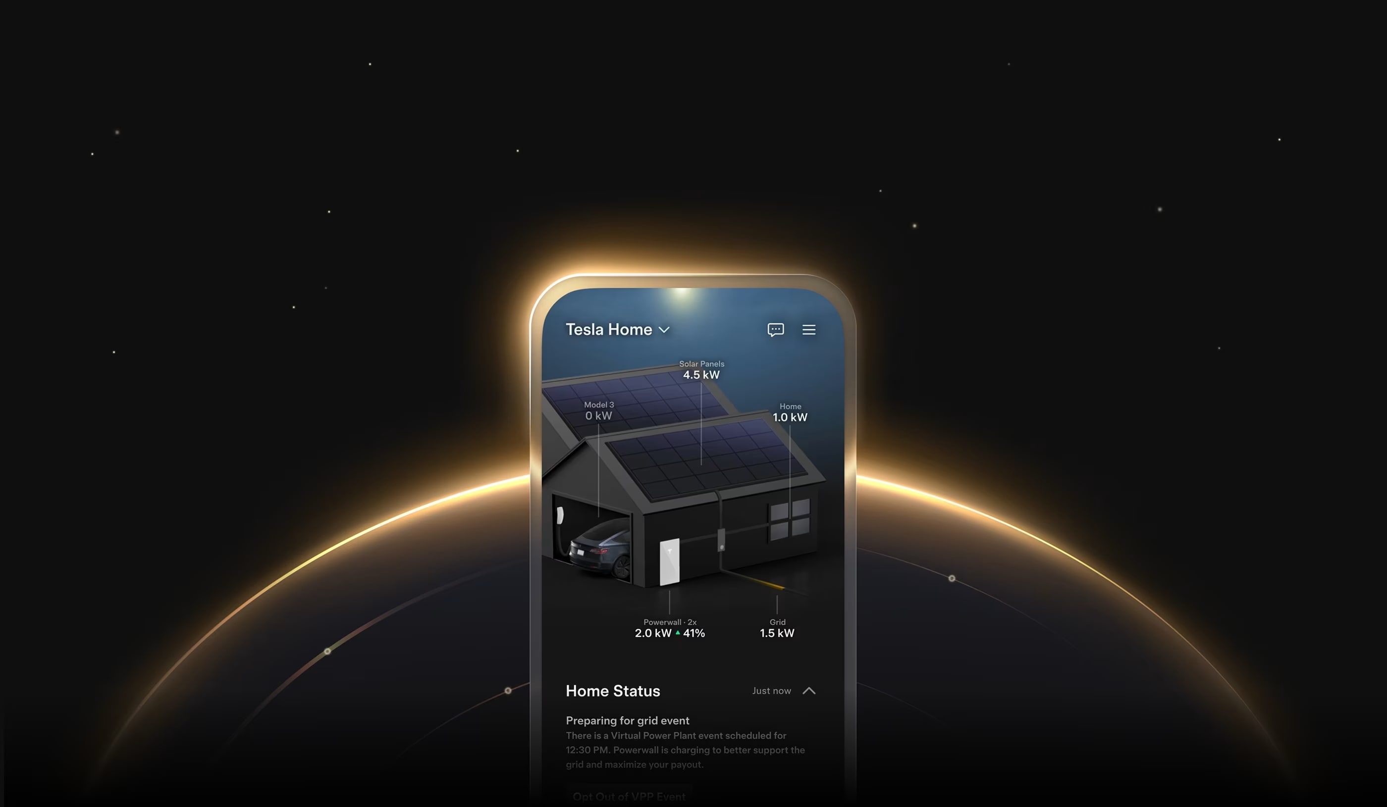 Tesla Home in Tesla app