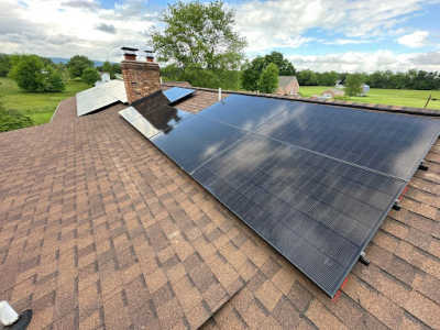 solar panels installed on roof