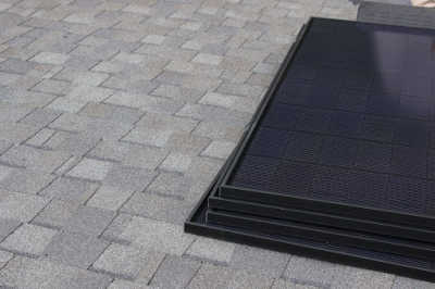 solar panels on a roof