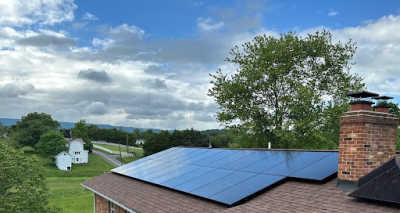 roof with solar panels