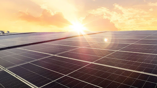 solar panels on the ground