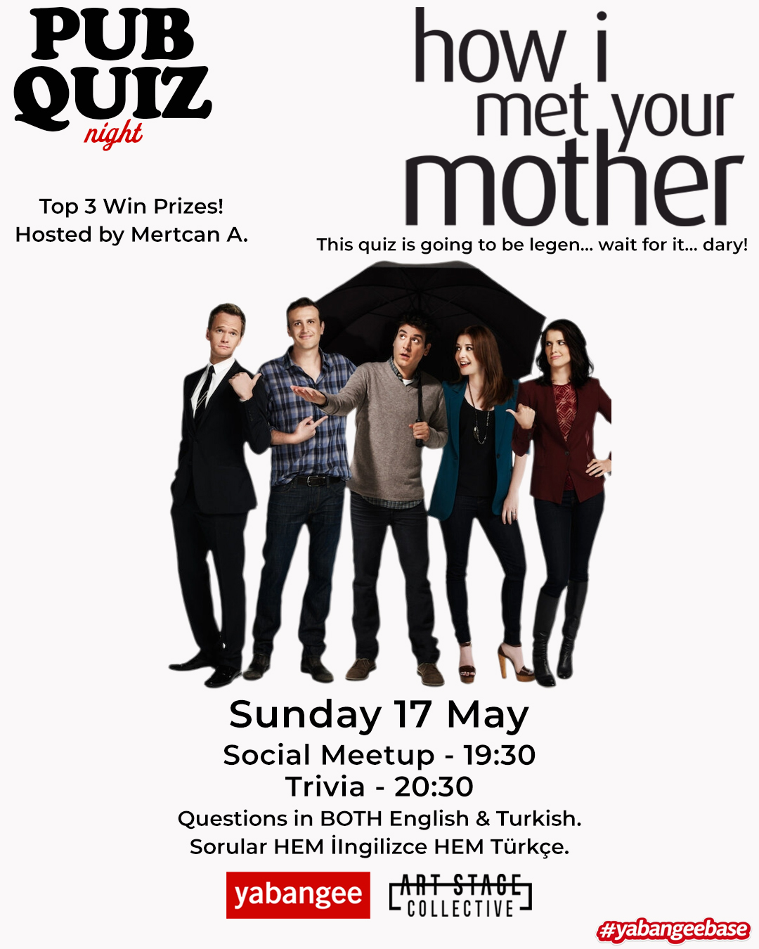 Pub Quiz Night on How I Met Your Mother: Questions in English & Turkish