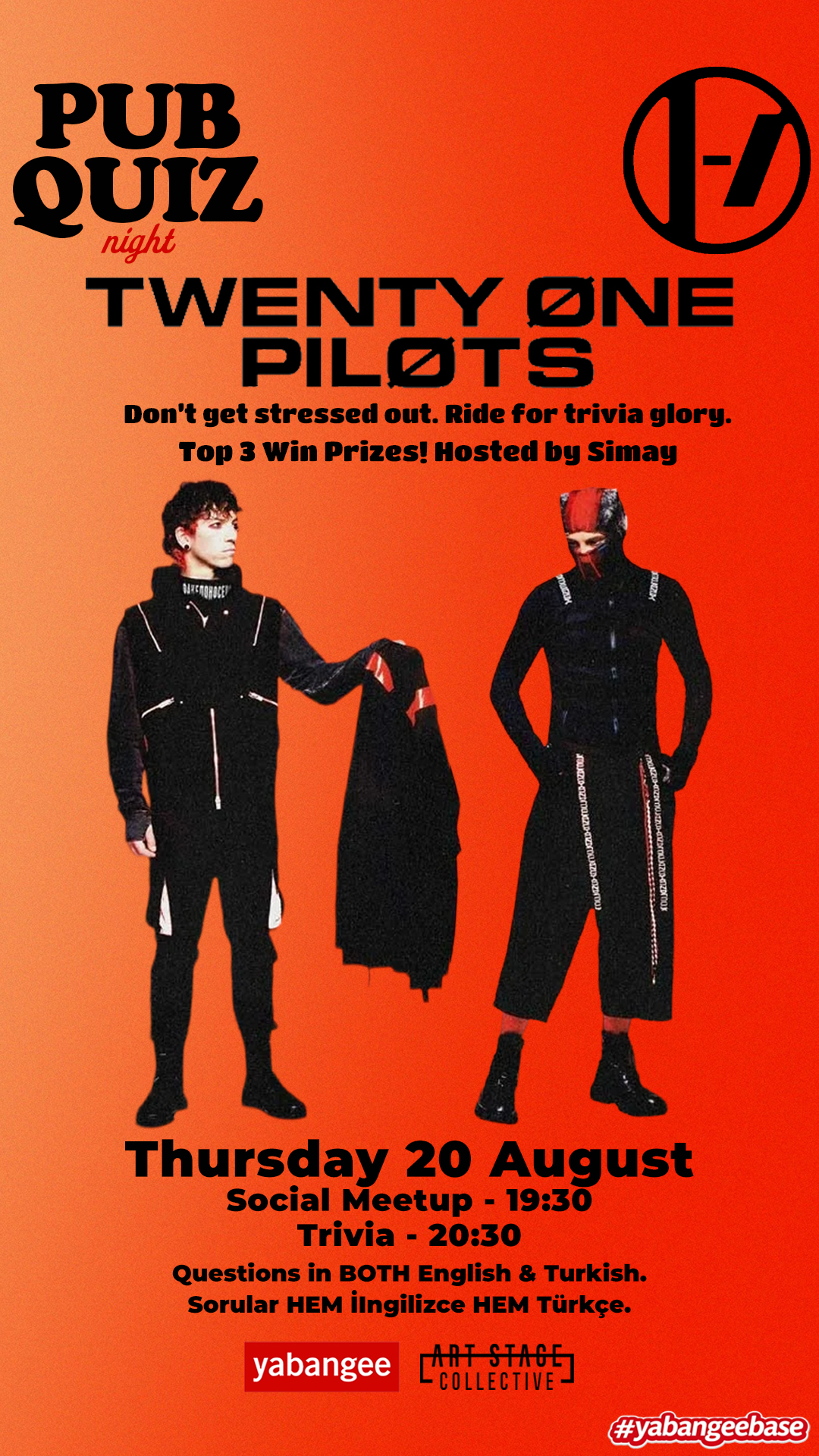 Pub Quiz On Twenty One Pilots: Questions İn English & Turkish