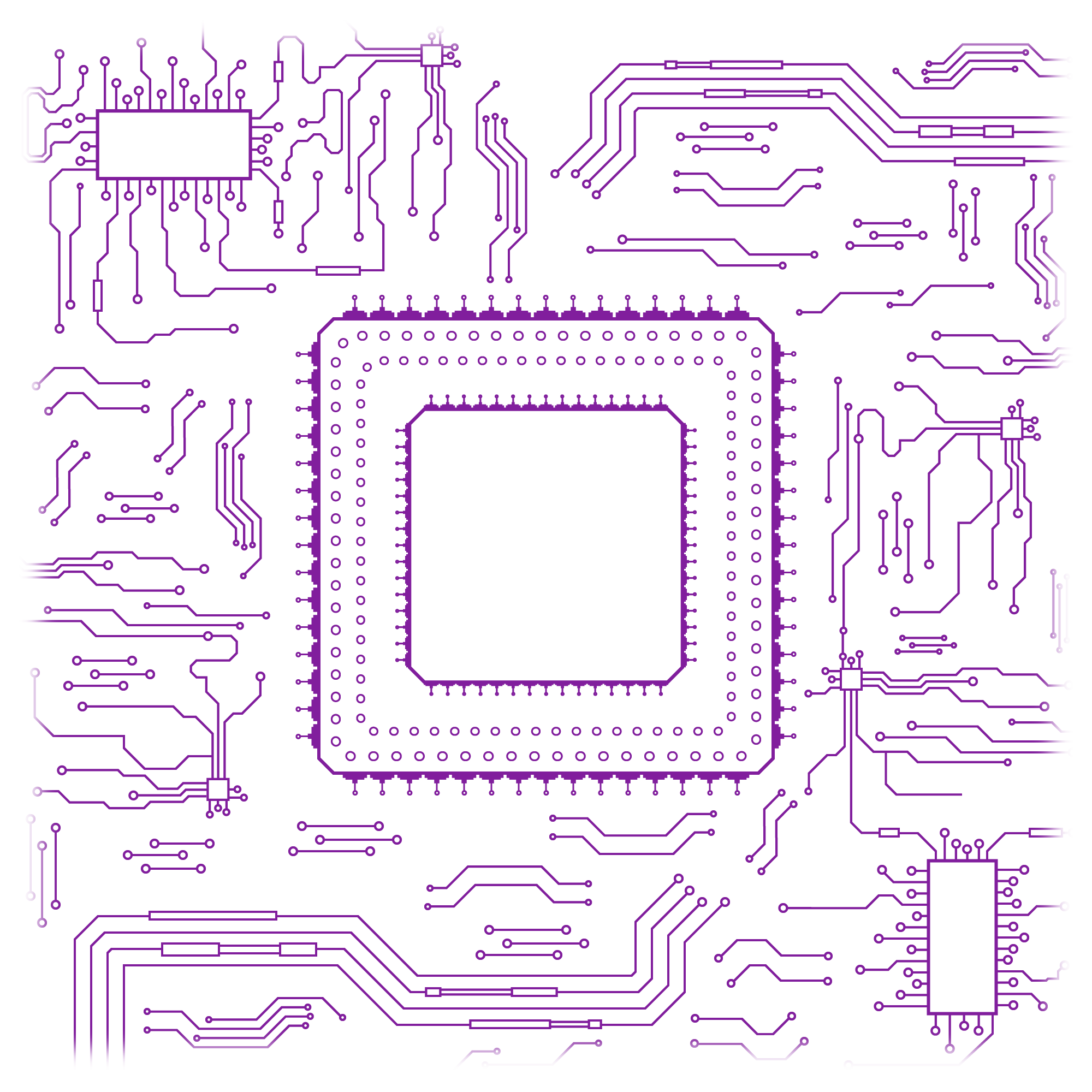 Graphic Purple linart of a CPU