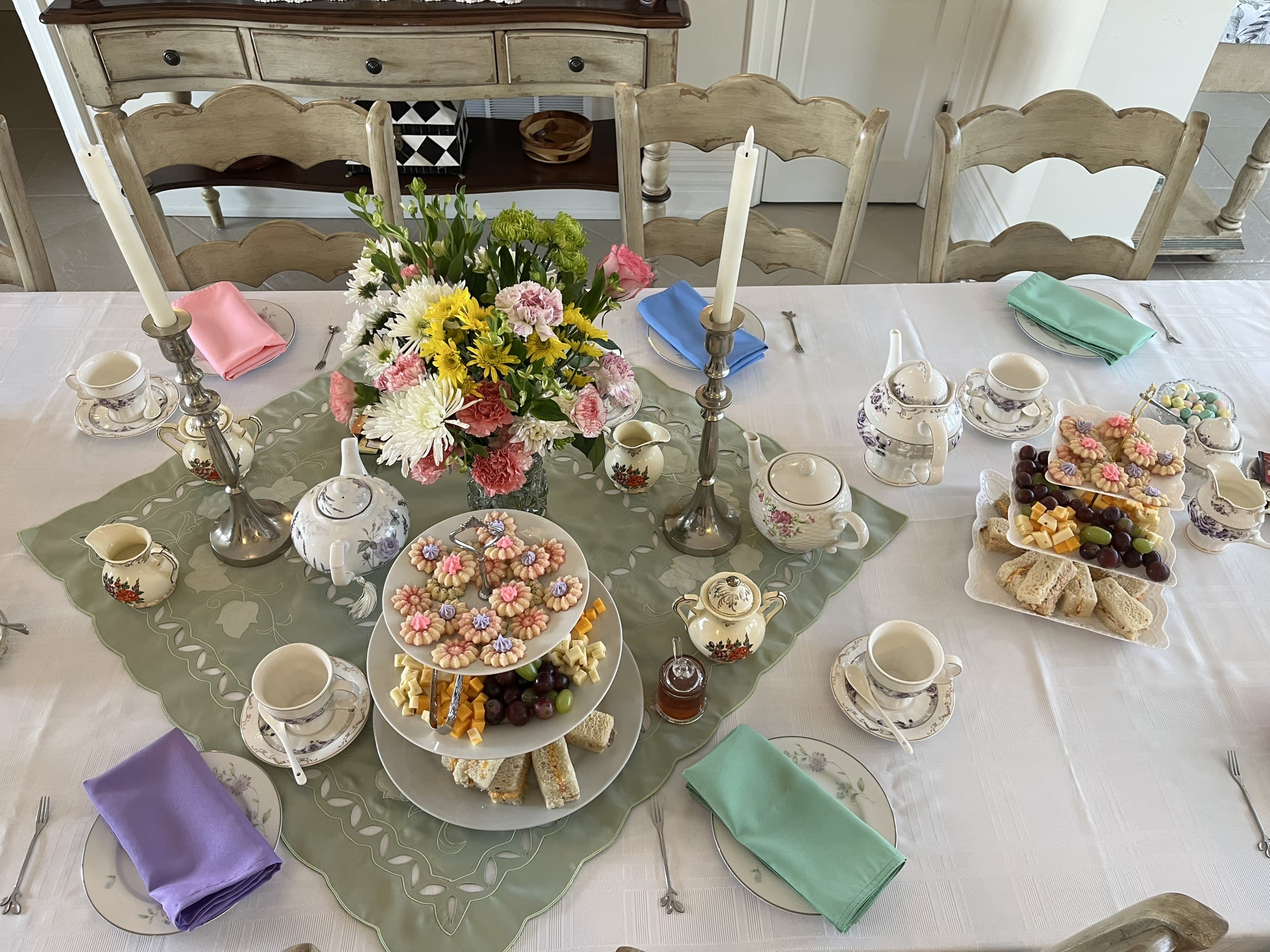 Historic Inn Dining Table Tea Service