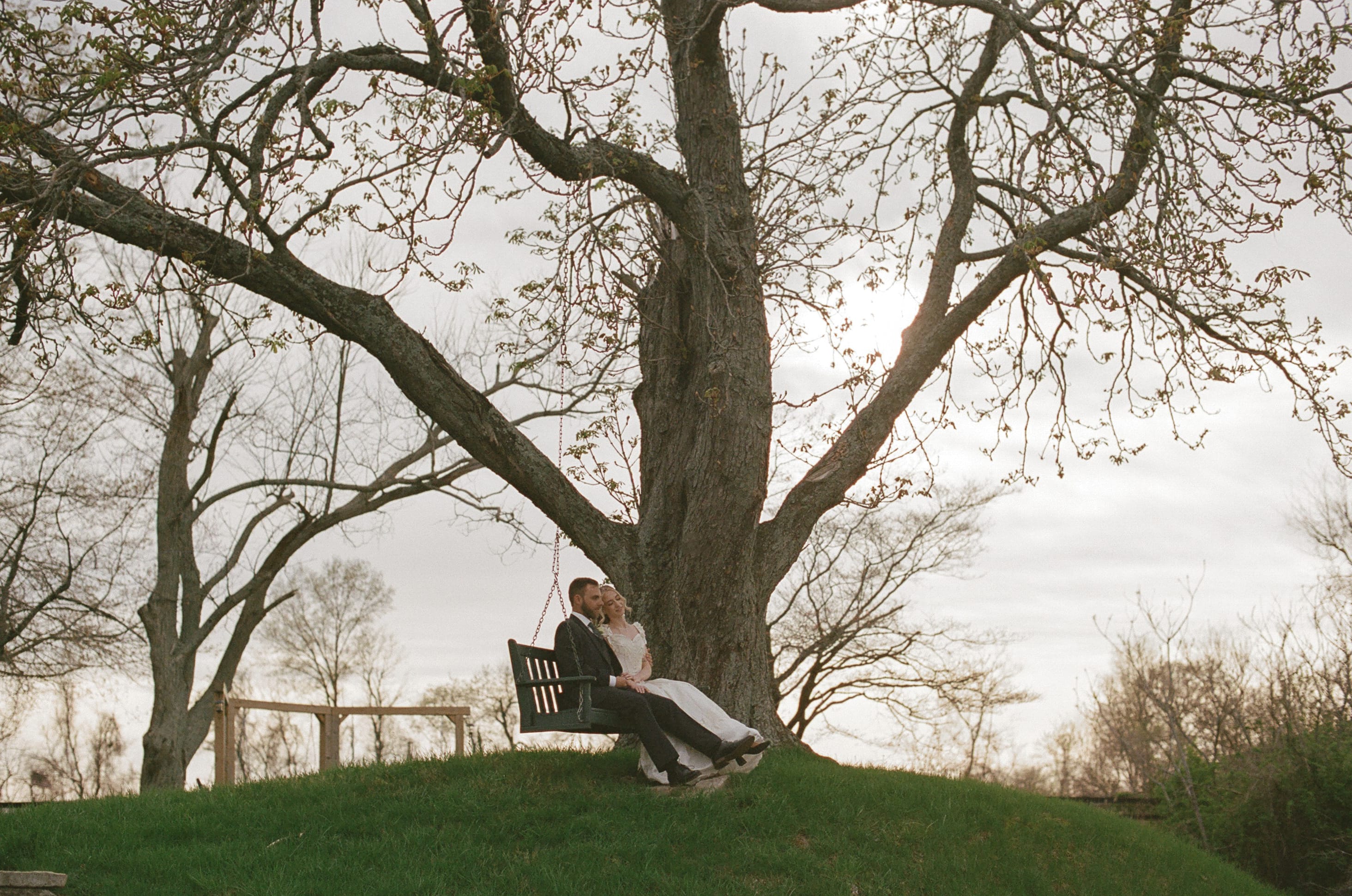 Historic Inn Estate Grounds Tree Swing Wedding