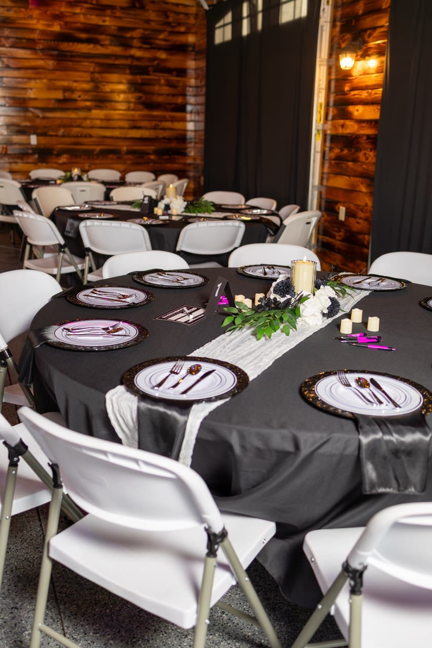 Indoor Event Table Setup Large