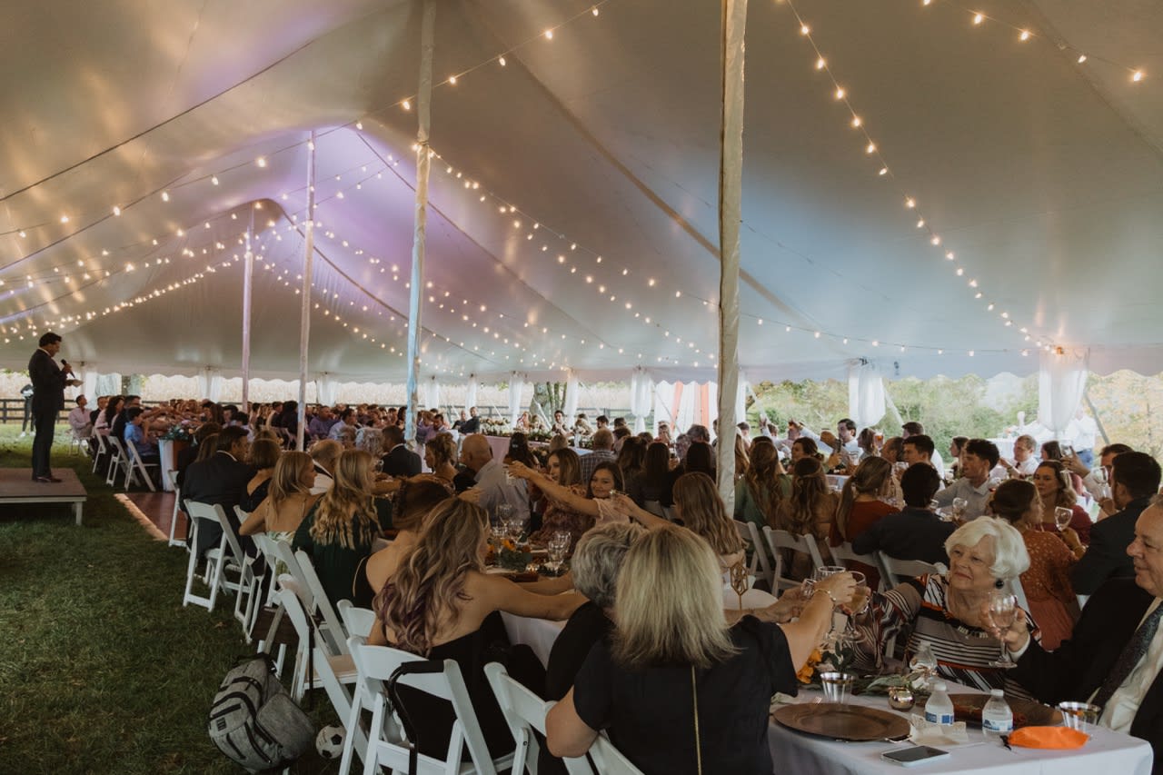 Large Tent Wedding Reception Crowd Large