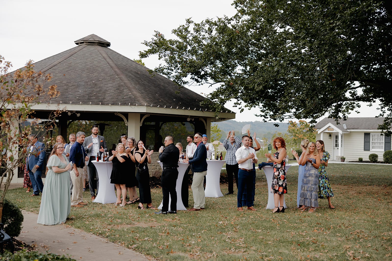 Outdoor Cocktail Hour Pavilion Grounds