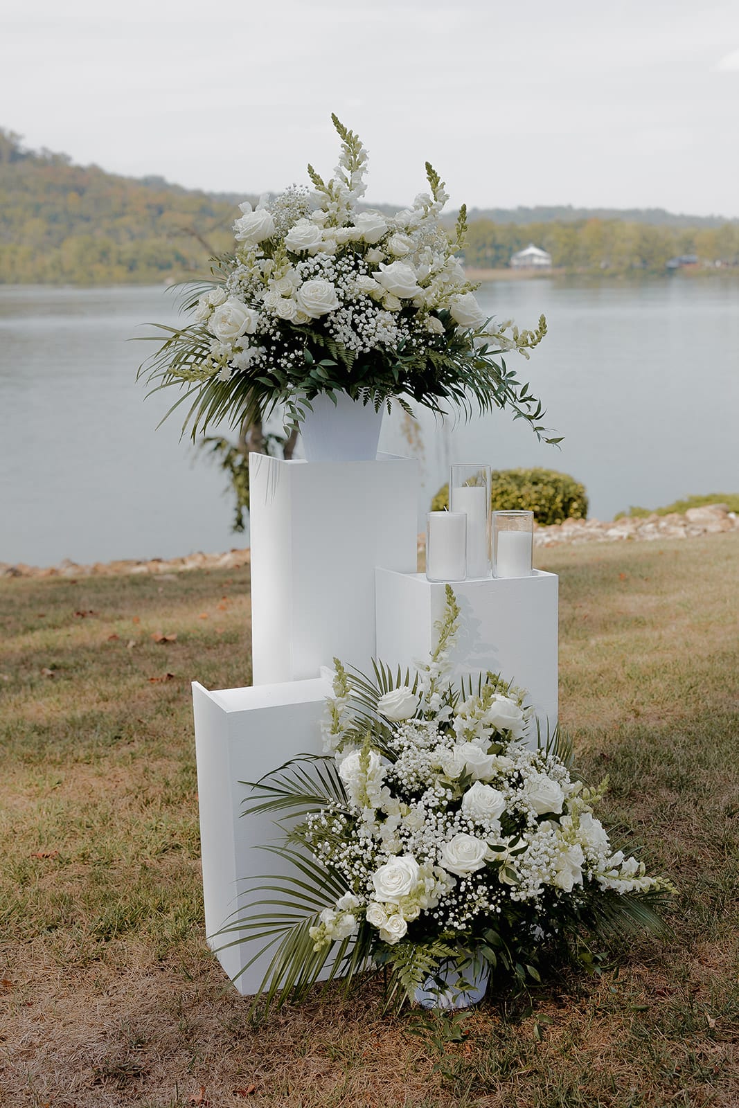 Outdoor Wedding Altar Flowers