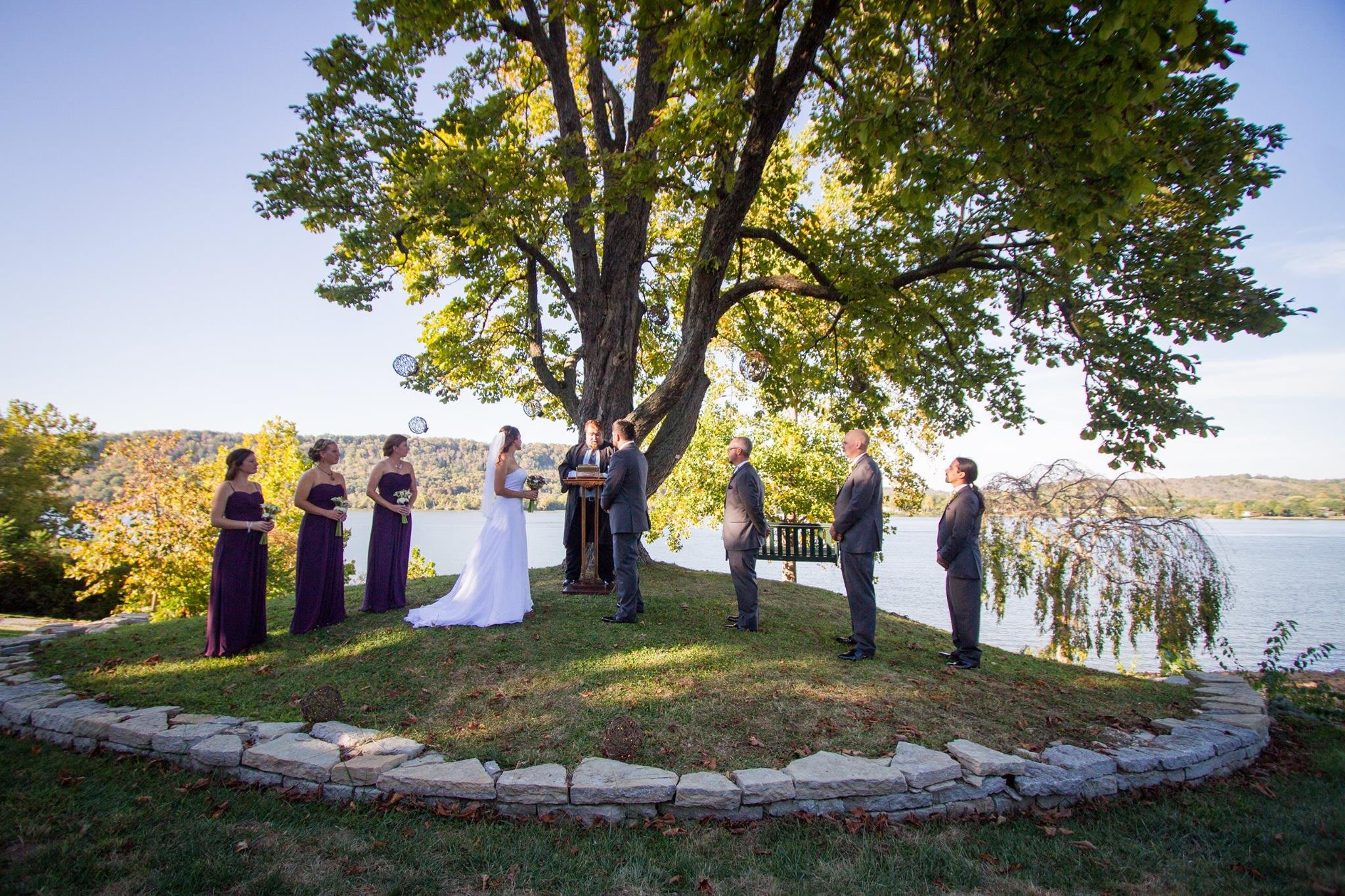 Riverside Tree Swing Wedding Ceremony Copy