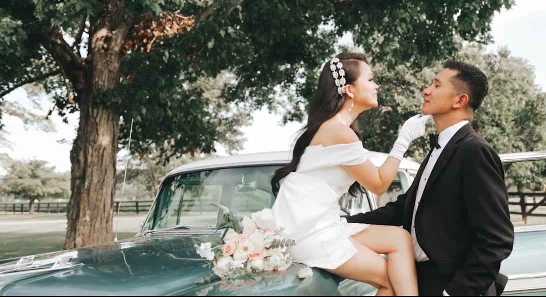 Vintage Car Wedding Historic Estate