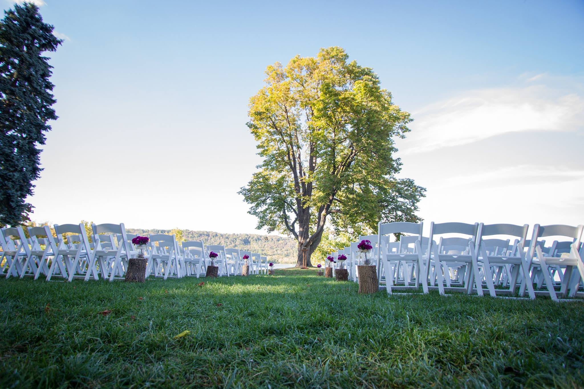 Waterfront Wedding Ceremony Lawn Seating