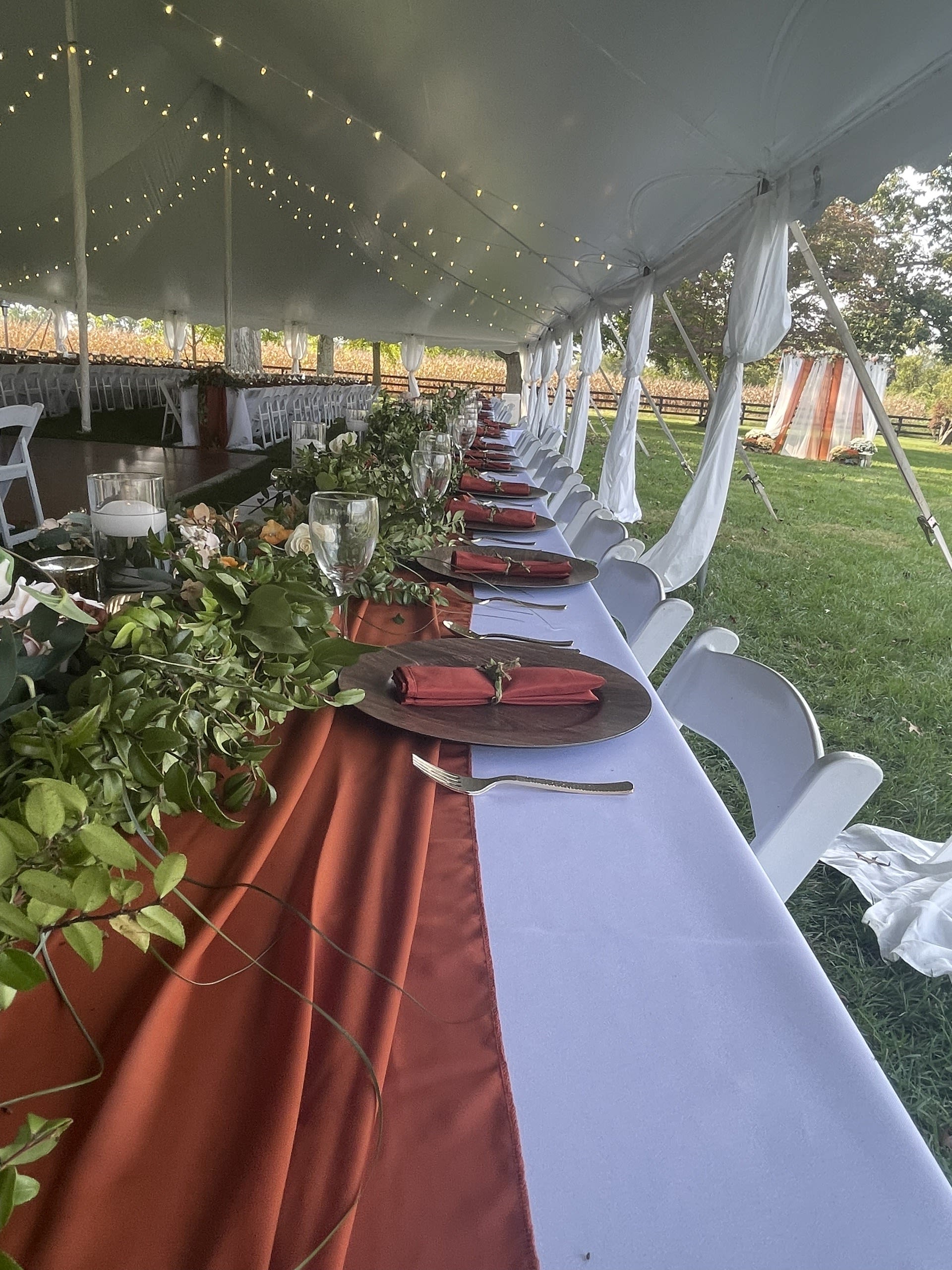 Wedding Reception Tent Tablescape Decor