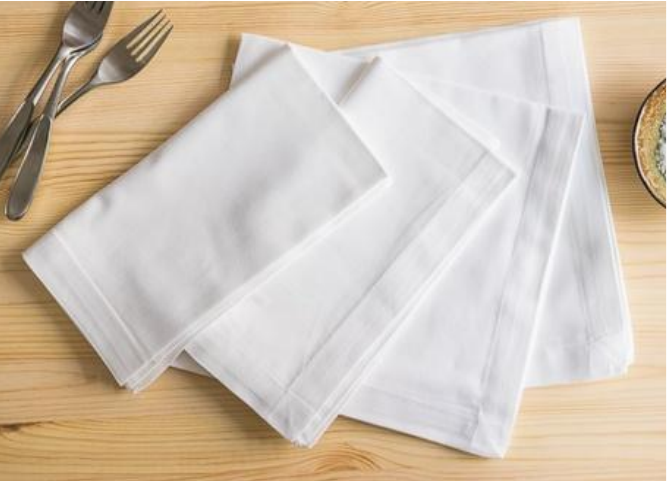 White cloth table napkin