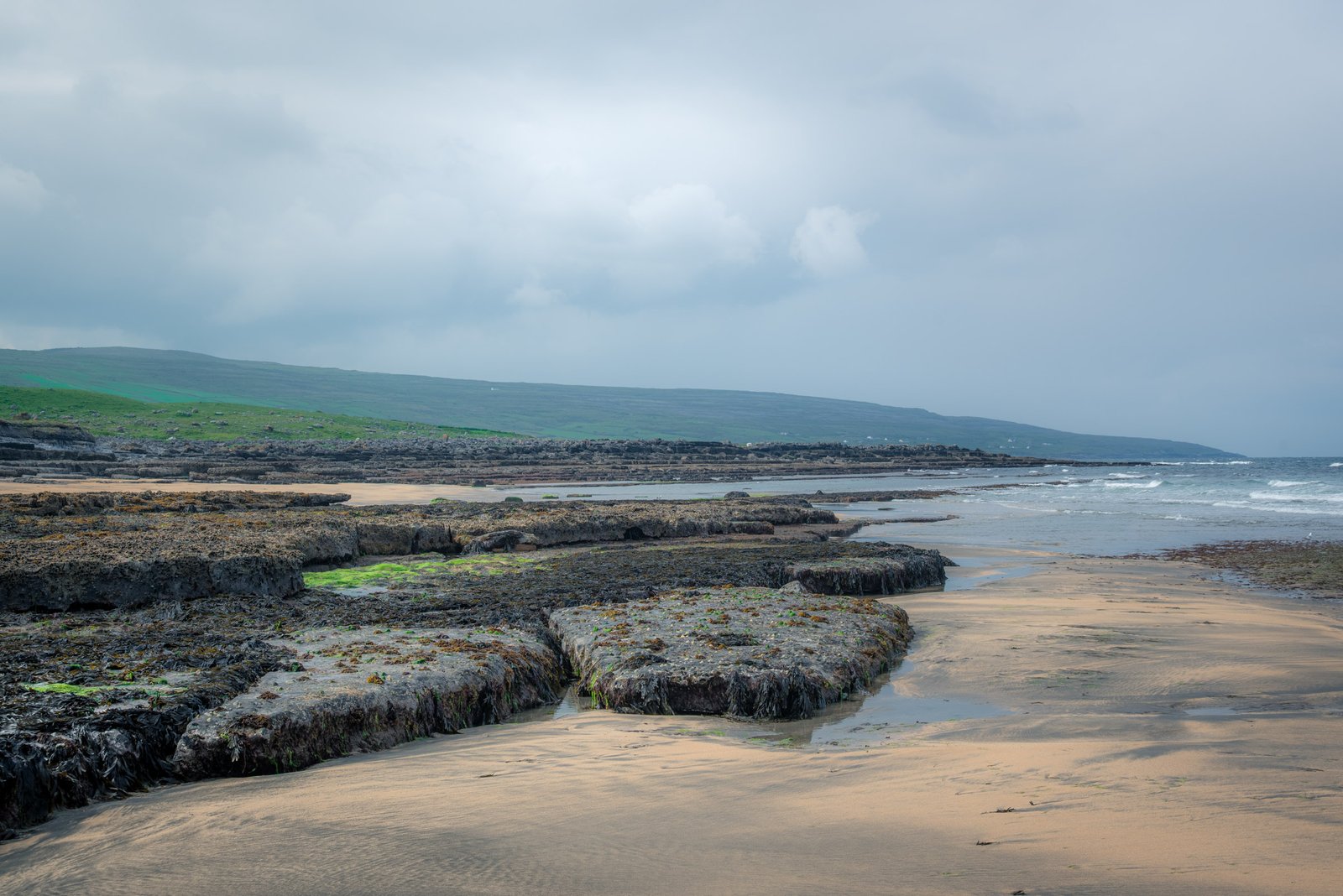 Fanore Beach shoreline waves sand