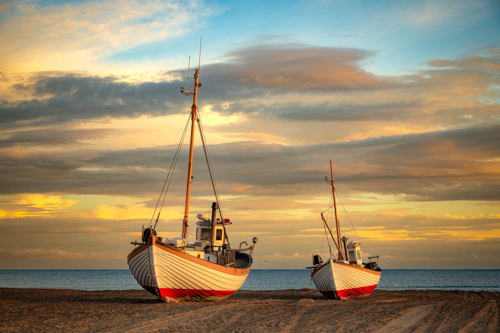 Strand noordkust Denemarken Noord-Jutland