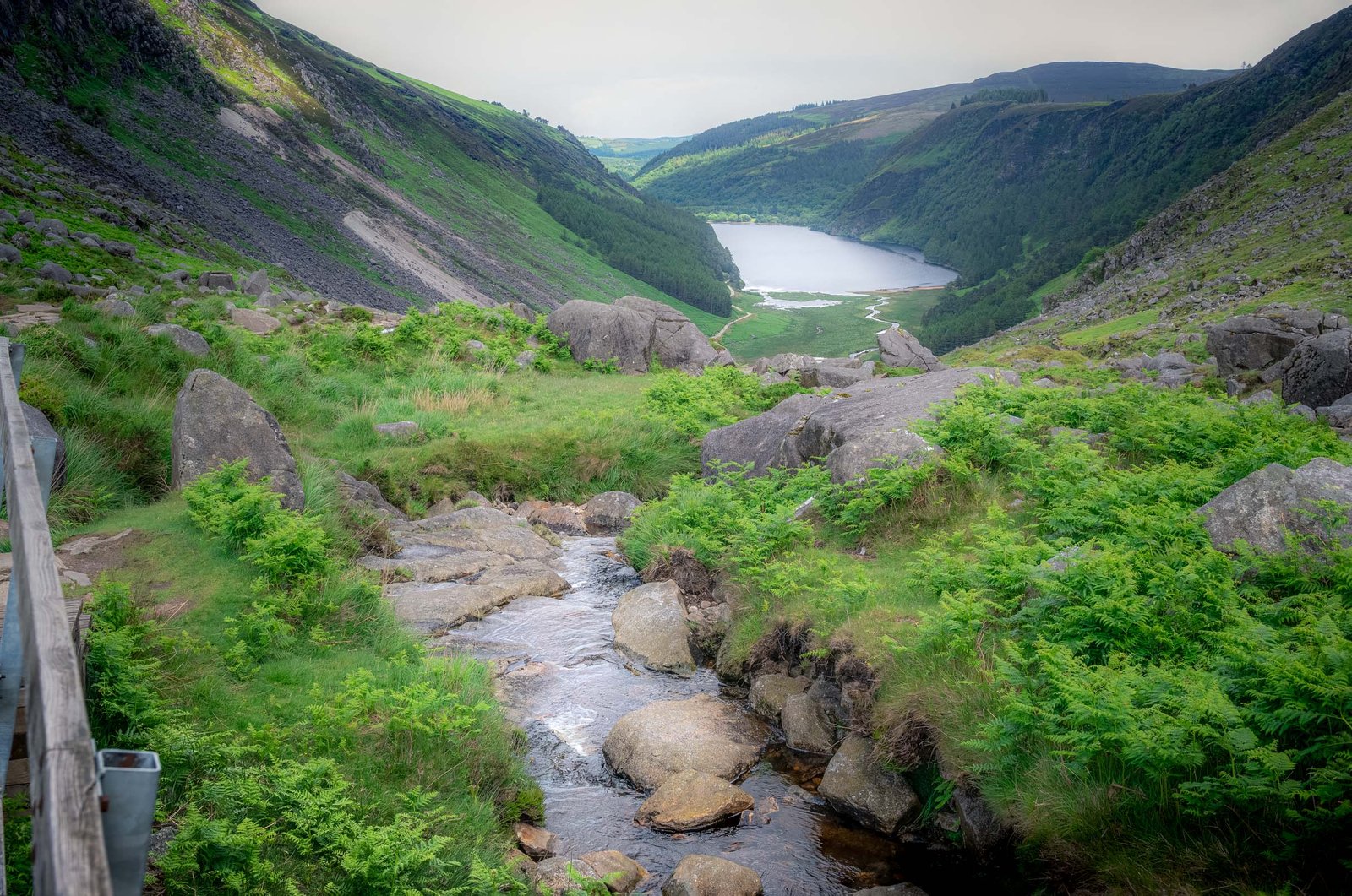Upper Lake surrounded by forested mountains