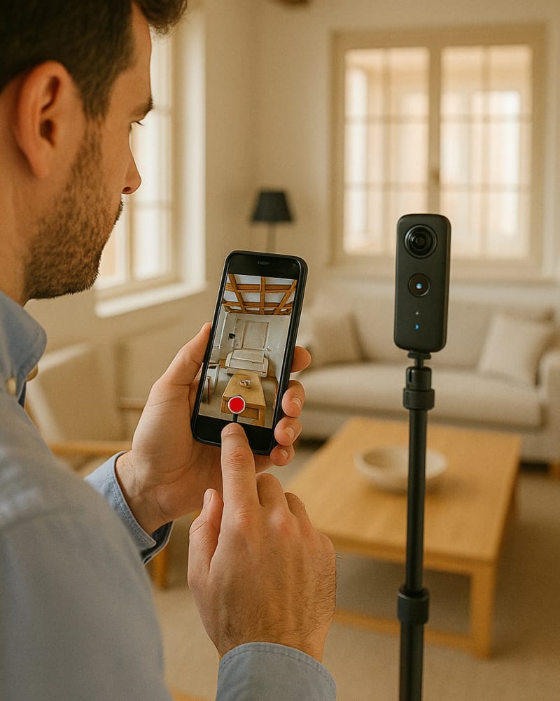 Recorrido virtual 360° de una vivienda en un móvil