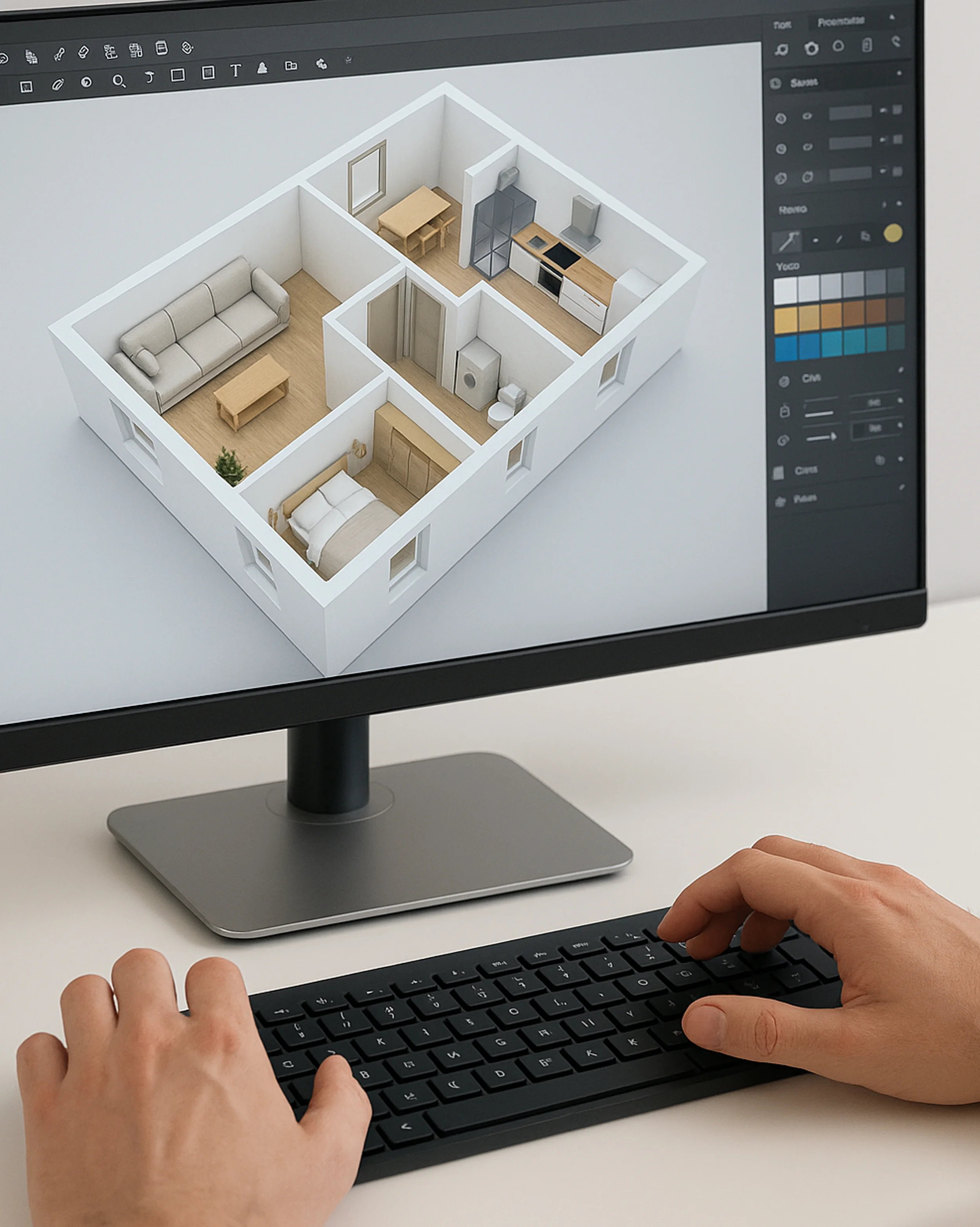 Plano de la Vivienda 2D y 3D