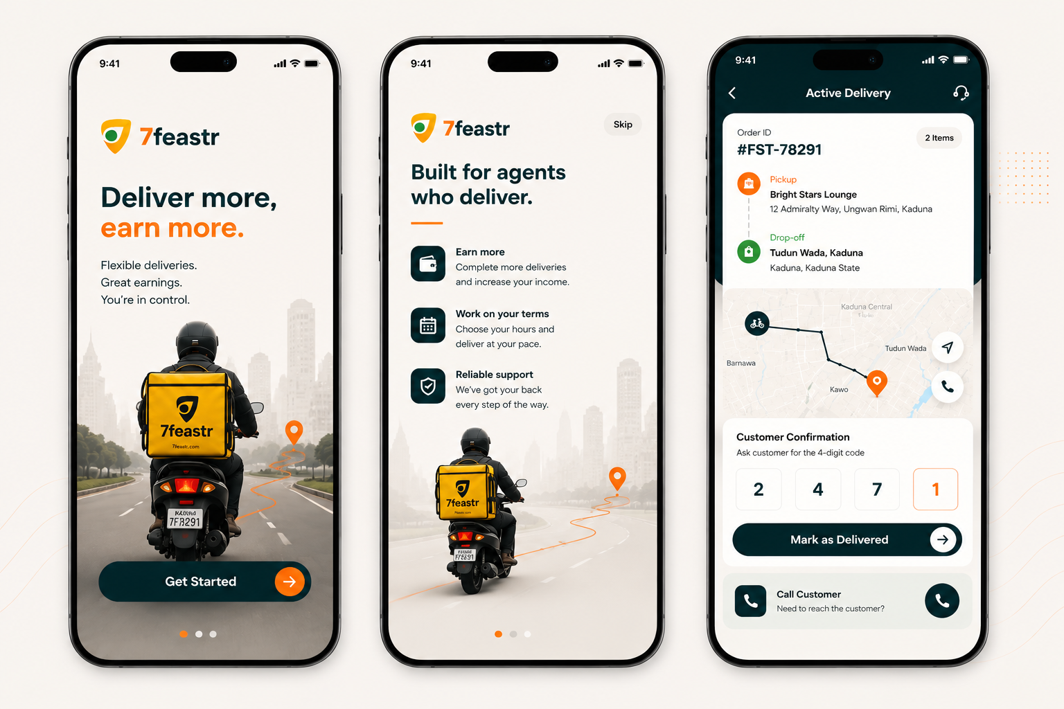 7feastr agent app screen
