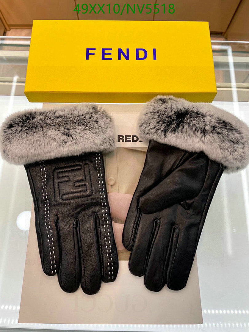 Fendi Fendi Fur Lined Leather Gloves