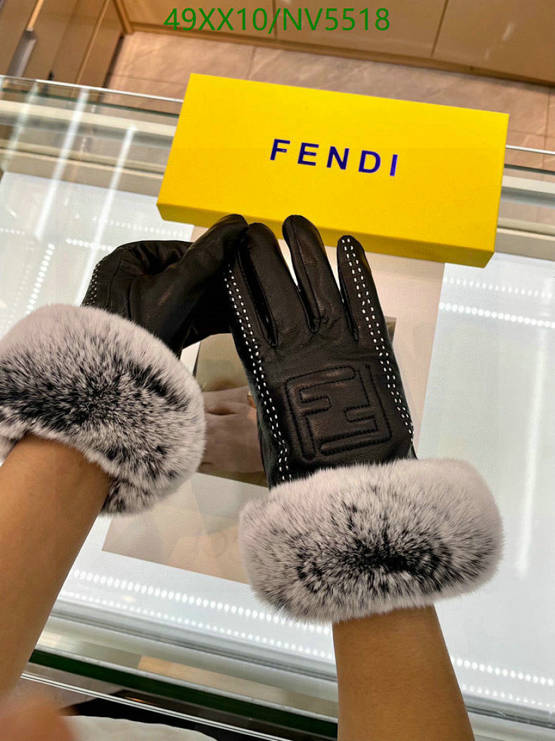 Fendi Fendi Fur Lined Leather Gloves - view 2