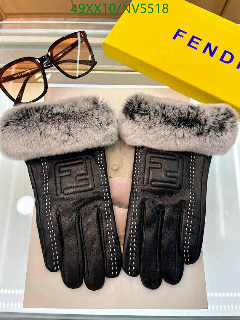 Fendi Fendi Fur Lined Leather Gloves - view 5