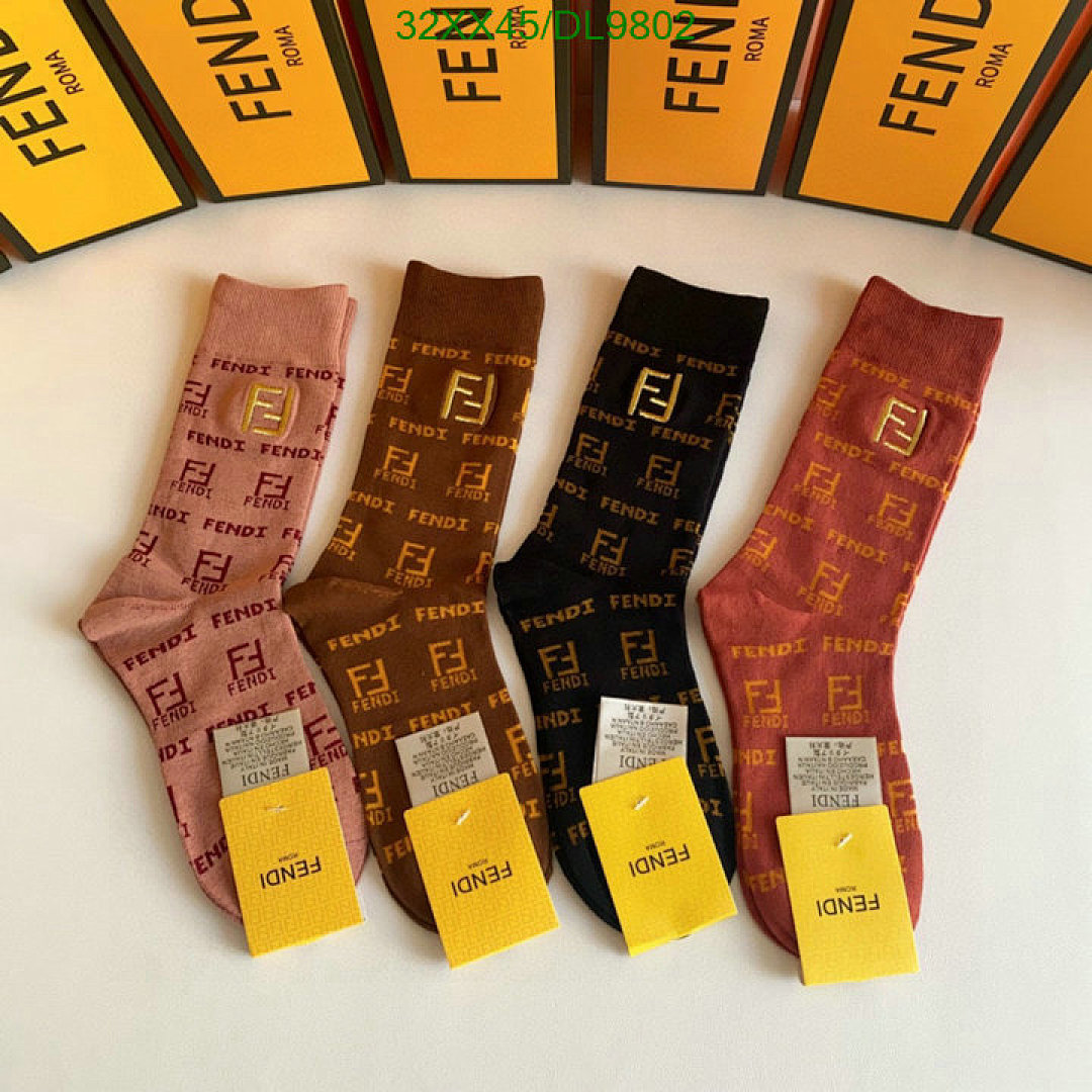 Fendi Fendi Roma Crew Socks