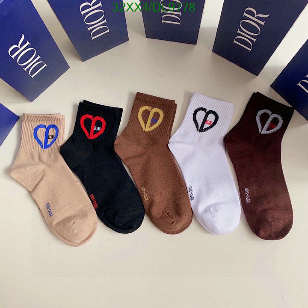Dior Dior Heart Crew Socks