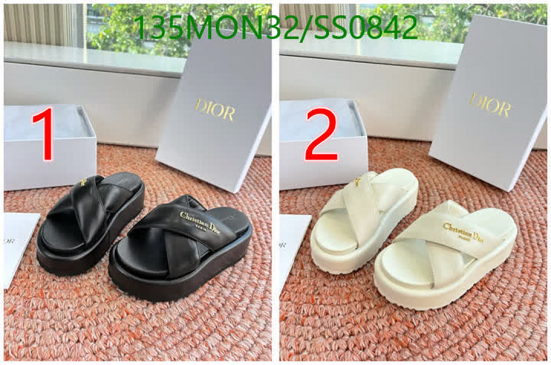 Dior Dior Monogram Cross Slide Sandal
