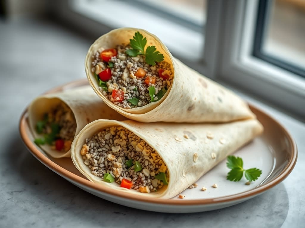 Healthy Chia and Oat Wraps