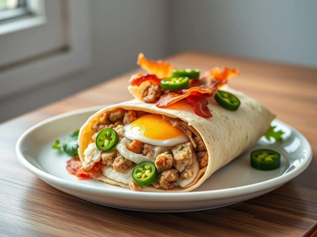 Turkey Sausage and Egg White Breakfast Wrap