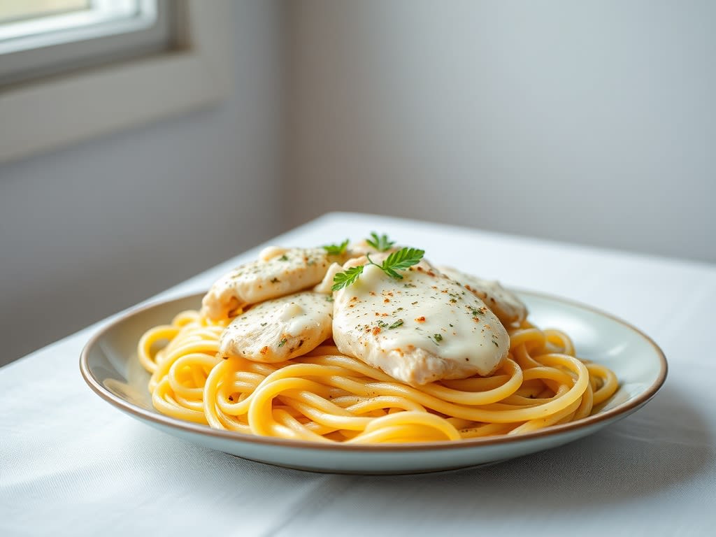 High Protein Chicken Alfredo