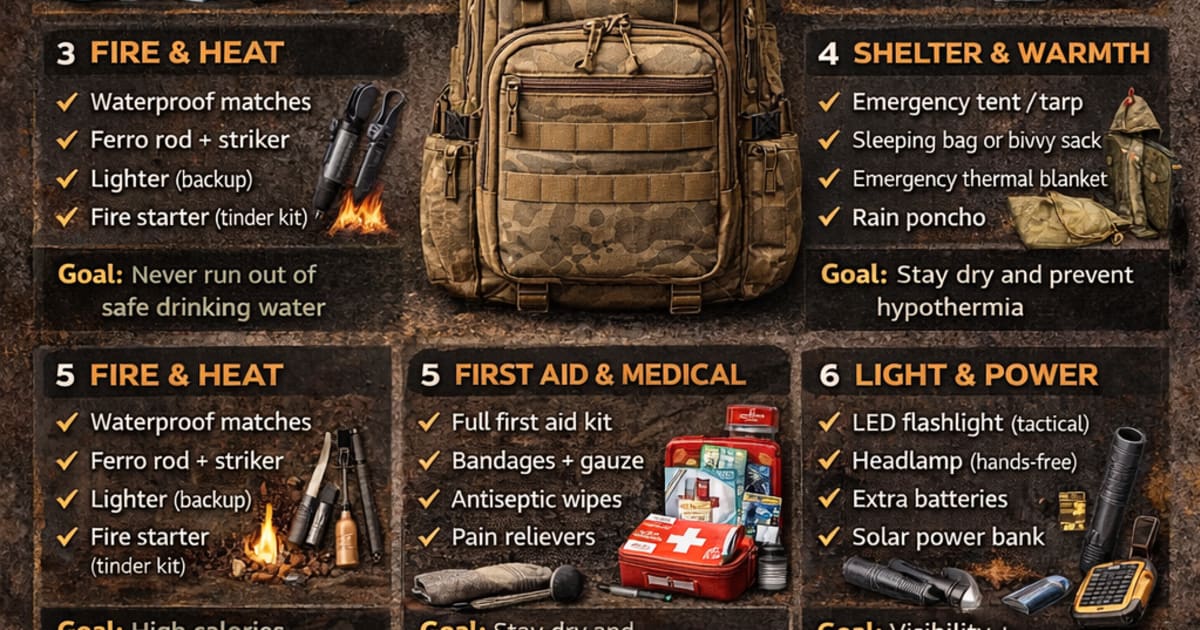 Best Bug Out Bag Essentials Checklist (2026) — Complete Guide