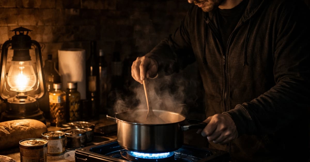 Portable stove for emergency cooking during grid-down scenario