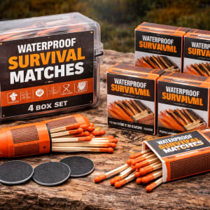 Waterproof Survival Matches (4-Box Set) - survival & emergency preparedness gear